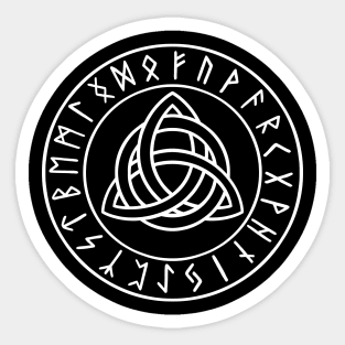 Celtic Knot symbol with Elder Futhark Runes Sticker